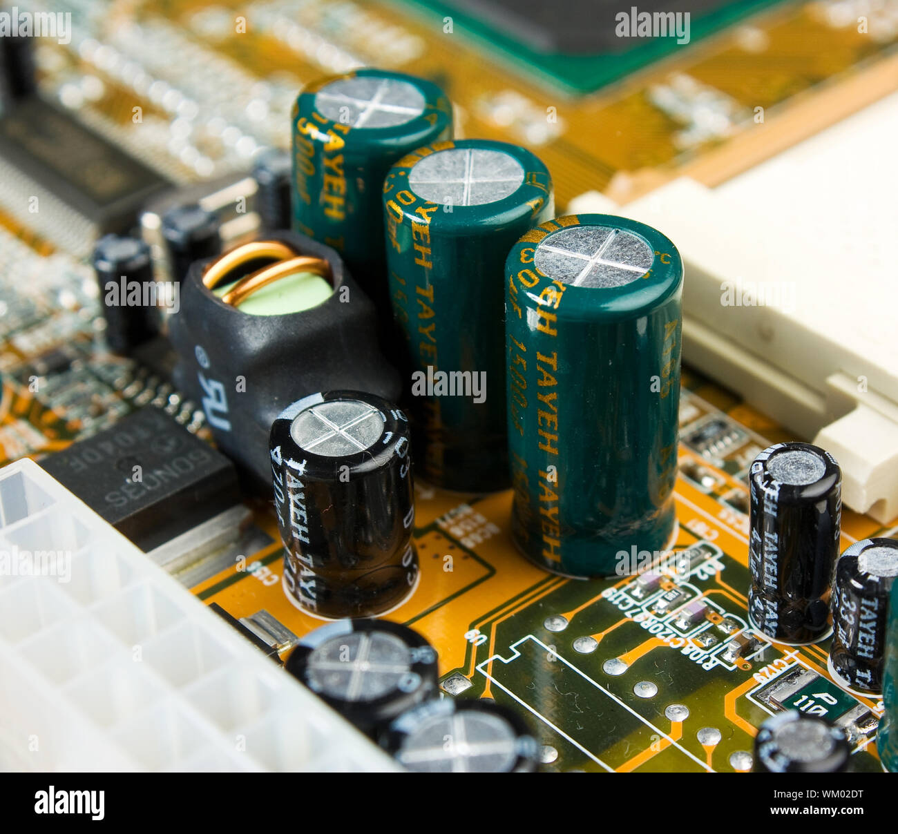 Radio components laid out on the electronic circuit Stock Photo - Alamy