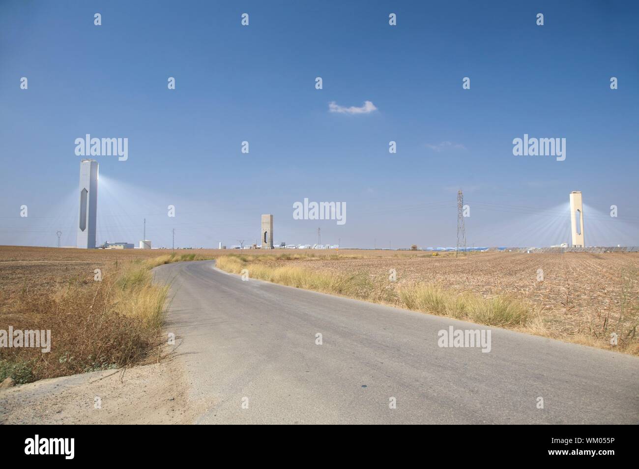 solar power station at sanlucar in seville spain Stock Photo - Alamy