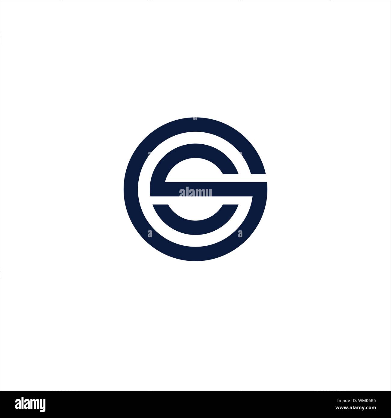 CS and SC creative initial based letter icon logo vector designs Stock Vector