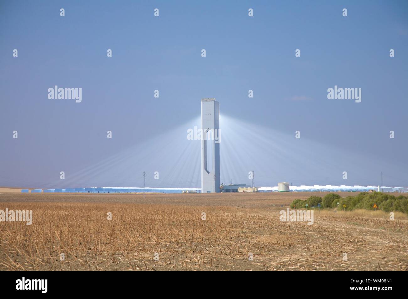 solar power station at sanlucar in seville spain Stock Photo - Alamy