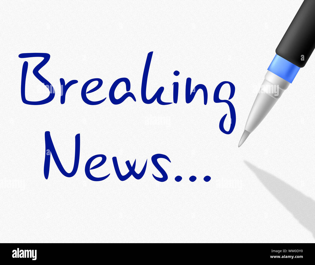 Breaking News Meaning At The Moment And At This Time Stock Photo Alamy