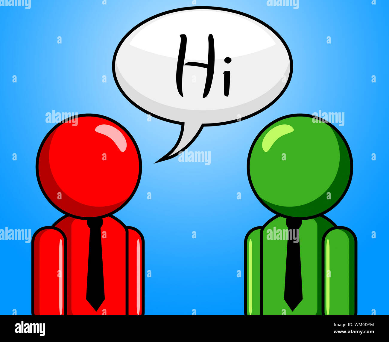 Hi Conversation Meaning How Are You And Good Morning Stock Photo Alamy