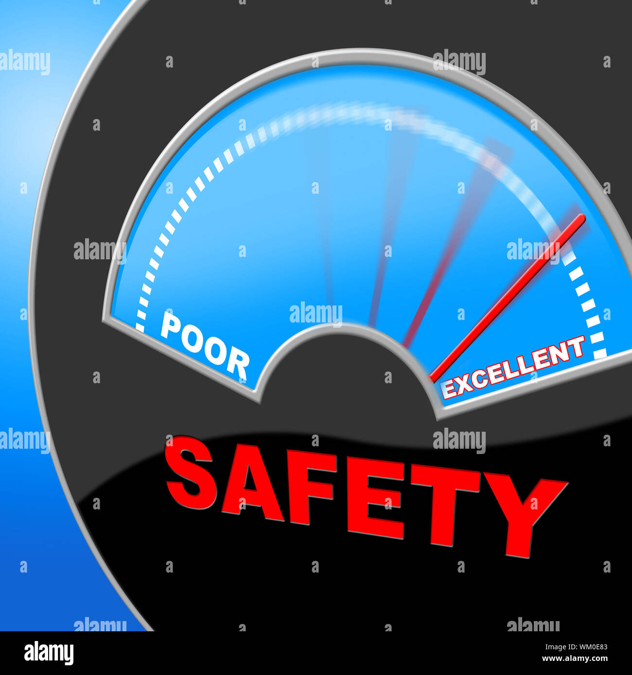 Excellent Safety Showing Excellency Secure And Warning Stock Photo - Alamy