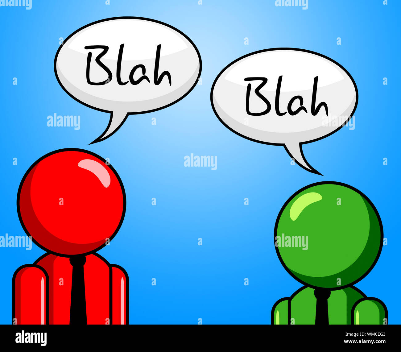 Blah Conversation Meaning Chinwag Dialogue And Gossip Stock Photo - Alamy