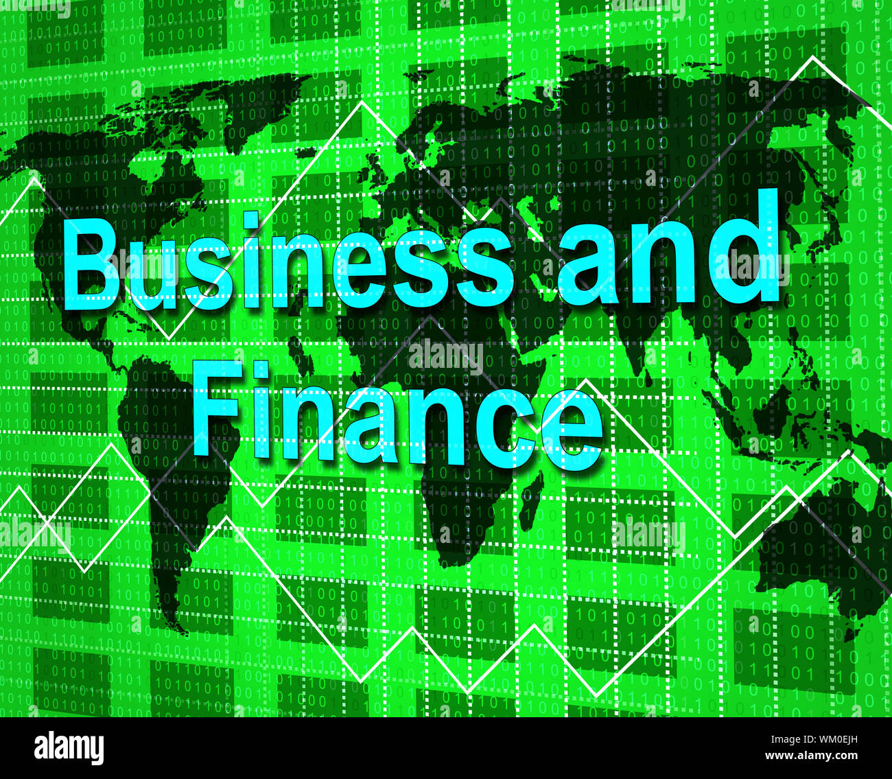 Download this stock image: Business And Finance Indicating Biz Investment A...
