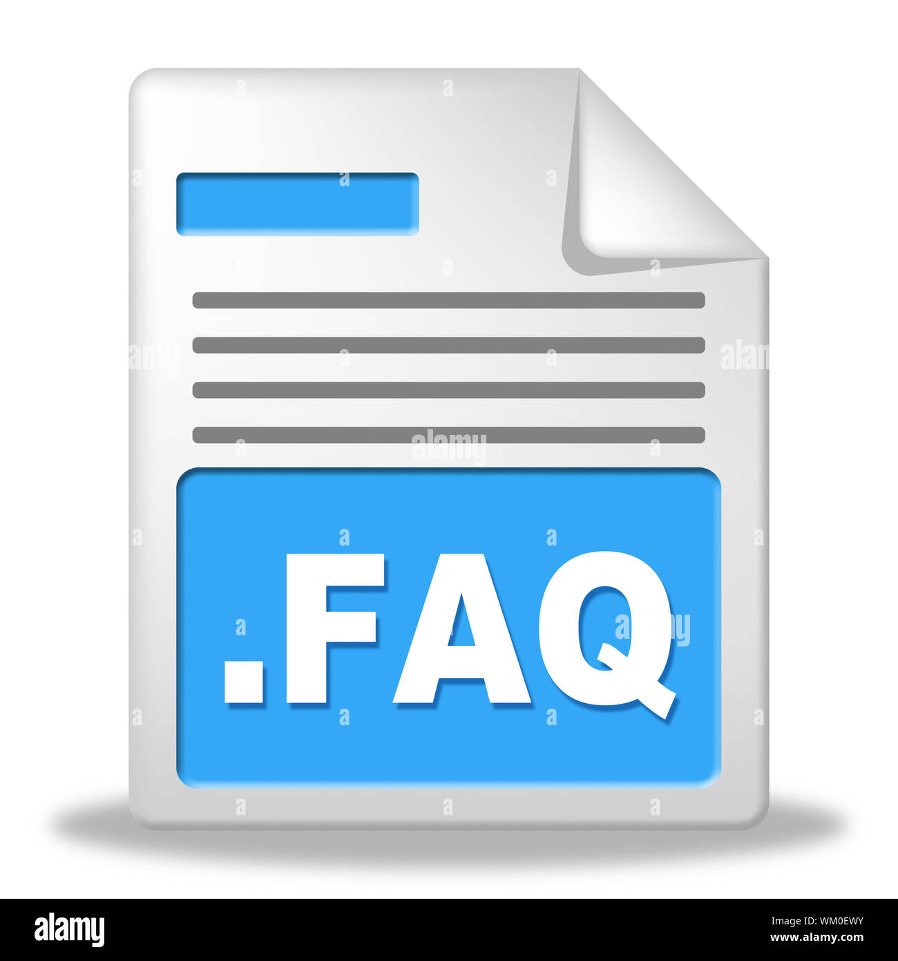 Faq File Meaning Frequently Asked Questions And Folders Stock Photo - Alamy