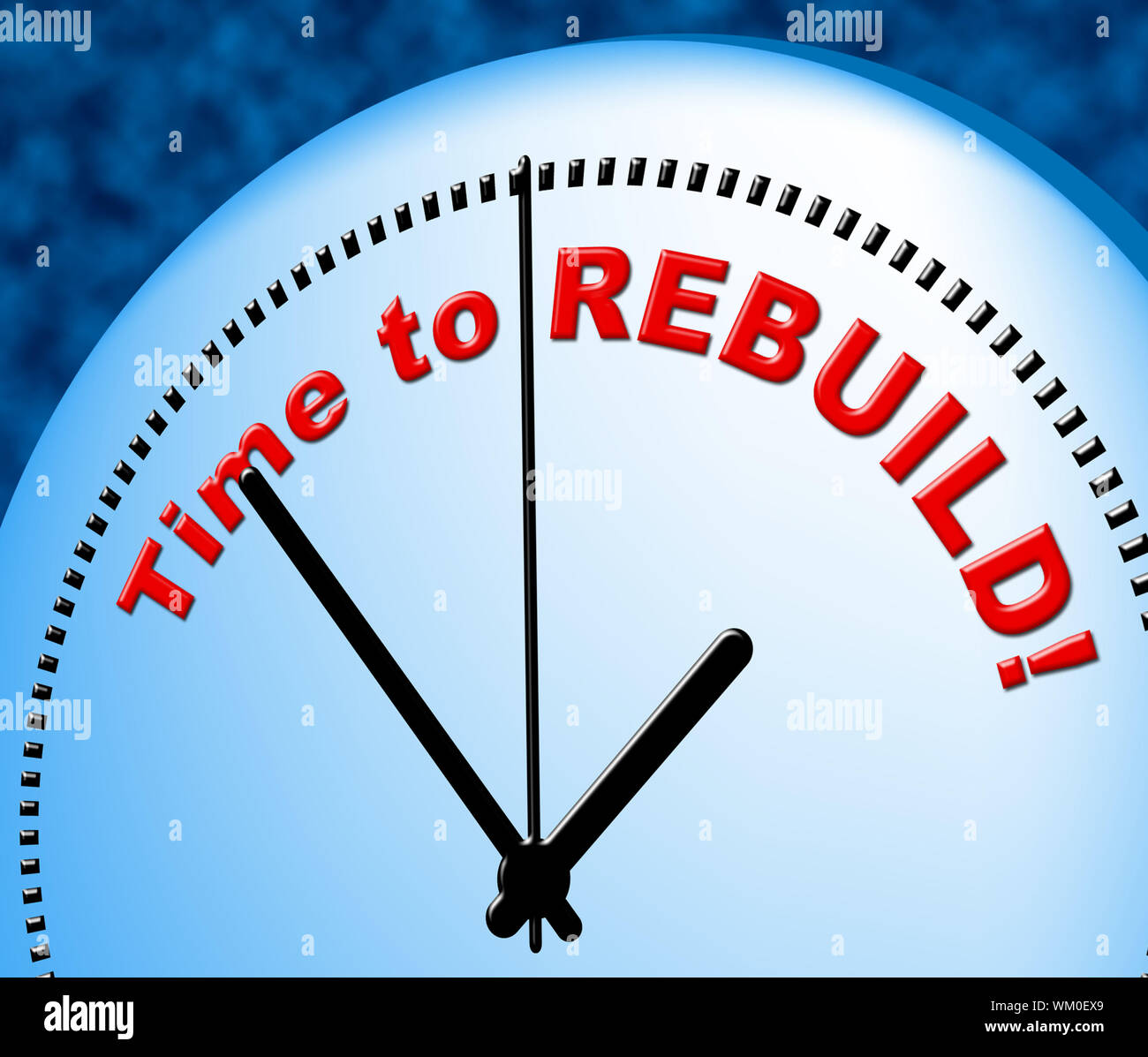 Time To Rebuild Meaning At Present And Renovate Stock Photo