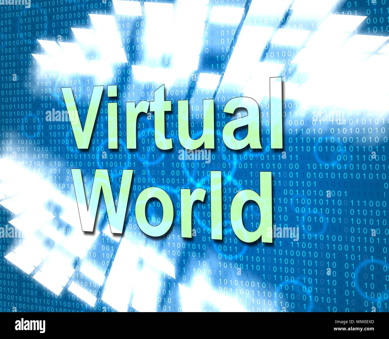 Virtual World Meaning Globalization Www And Stock Photo Alamy