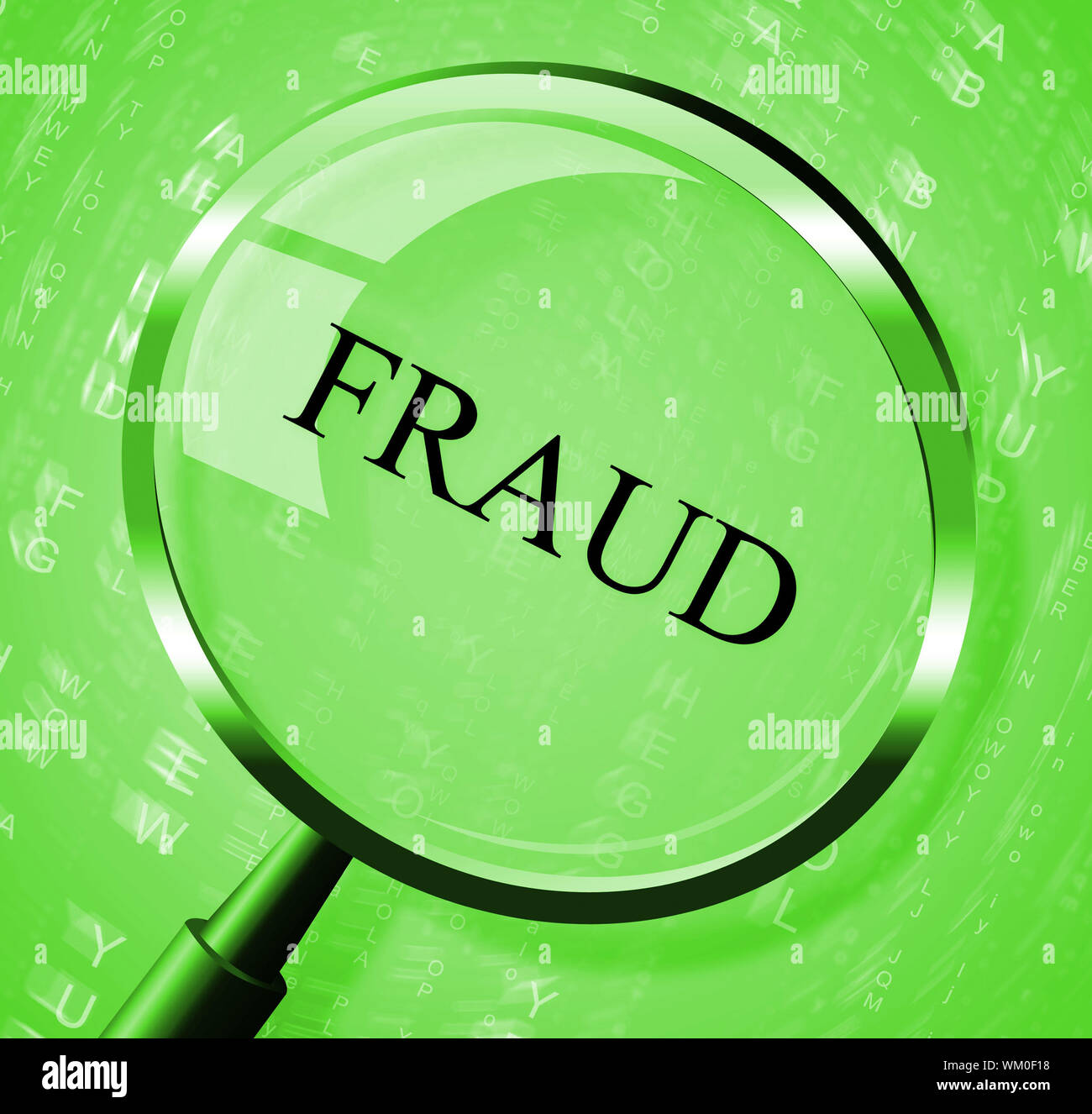 Fraud Magnifier Meaning Rip Off And Scamming Stock Photo Alamy