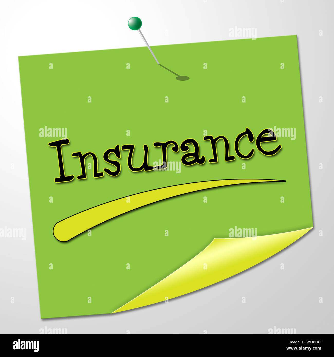 Insurance Message Showing Policy Indemnity And Contact Stock Photo Alamy