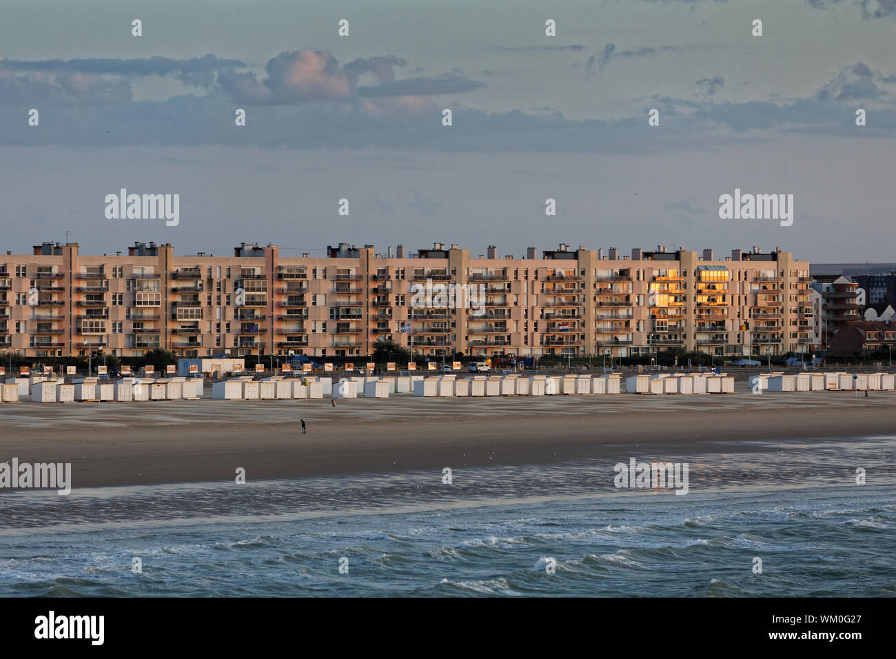 A block of seaside flats in Calais, France Stock Photo