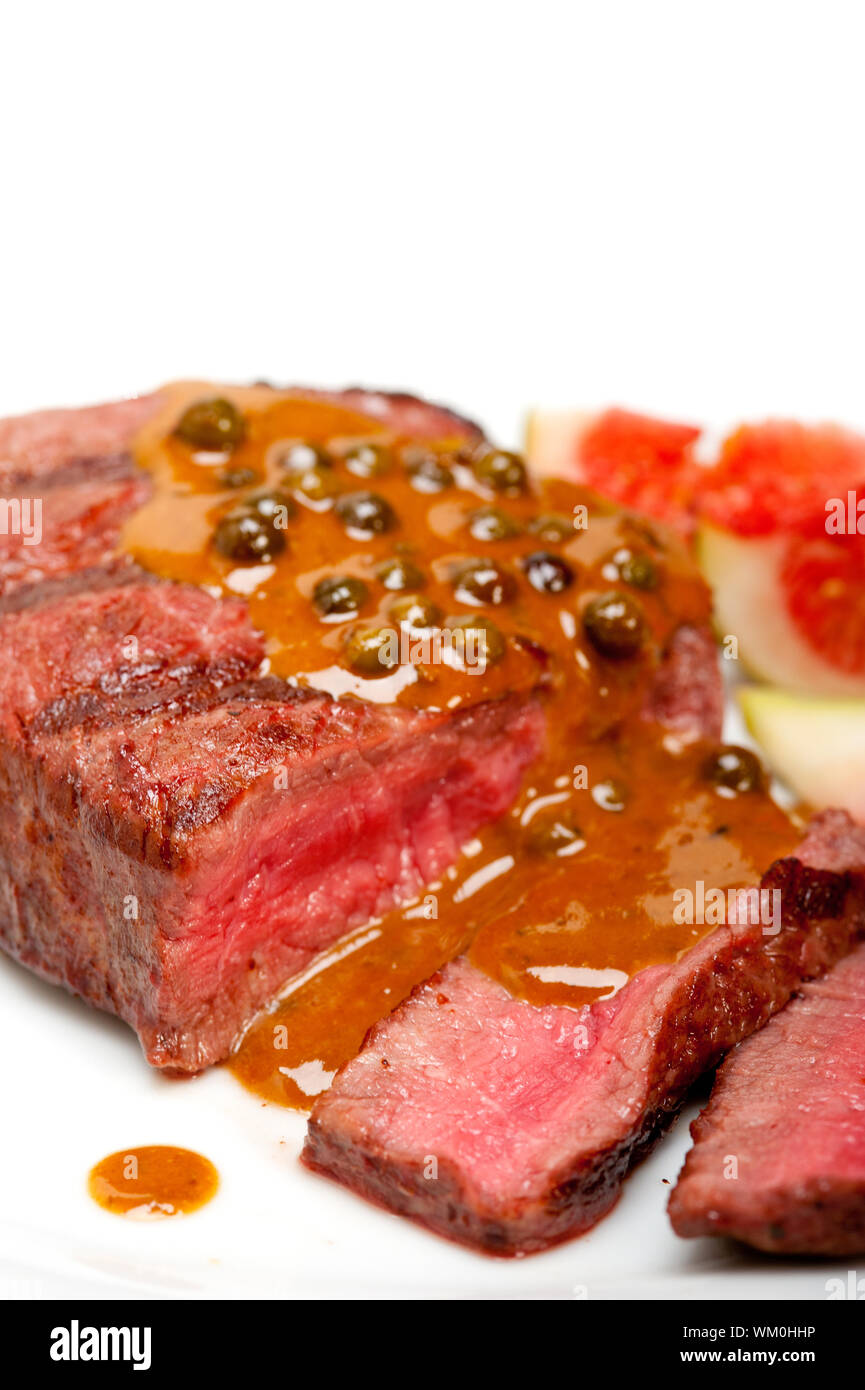 green peppercorn beef filet mignon Stock Photo Alamy