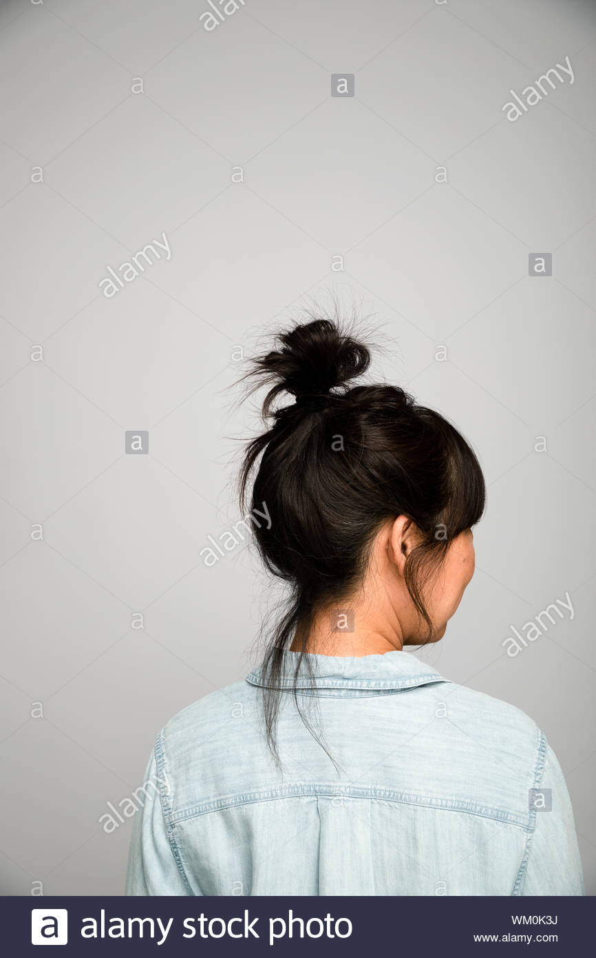 Woman rear view hair bun hi-res stock photography and images - Alamy
