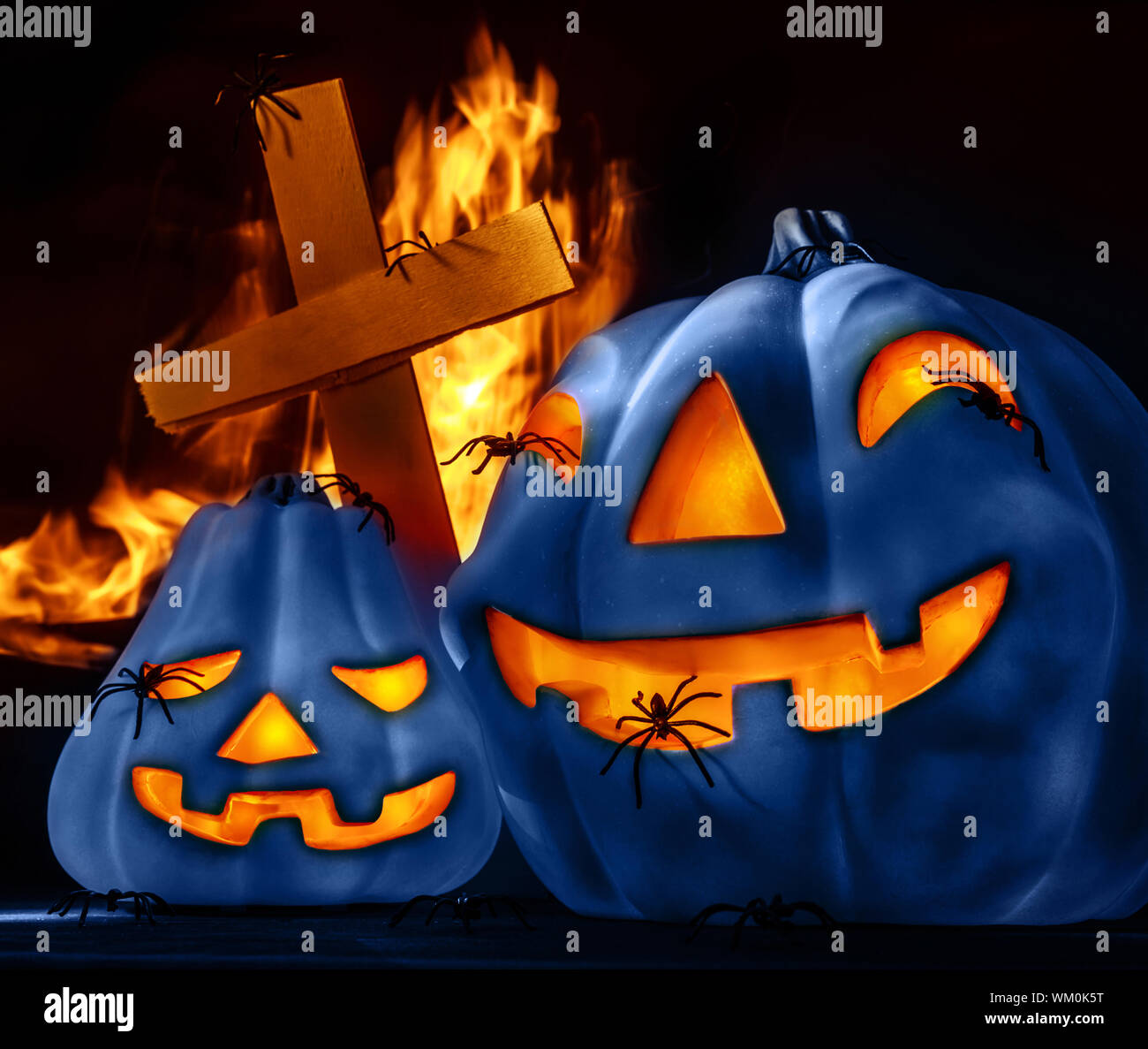 traditional-halloween-decorations-stock-photo-alamy