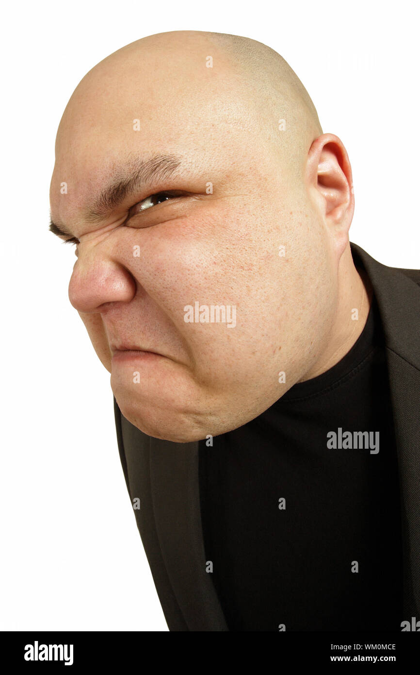 Angry sneer Stock Photo