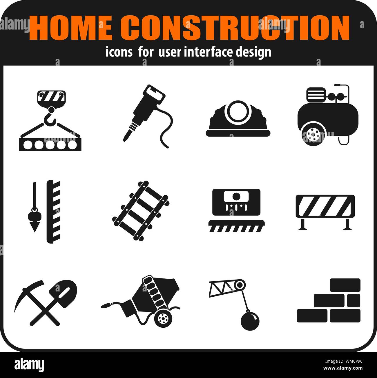 Home construction icon set Stock Vector Image & Art Alamy