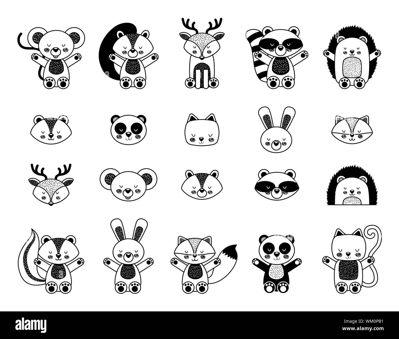 Download Bundle Of Woodland Life Animals Stock Vector Image Art Alamy