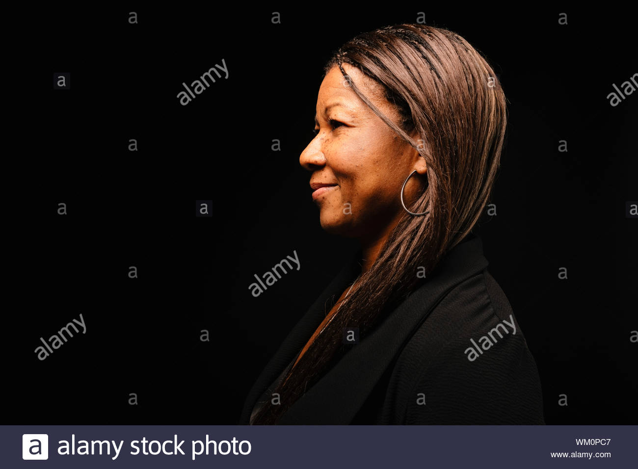 African american mature woman profile hi-res stock photography and ...