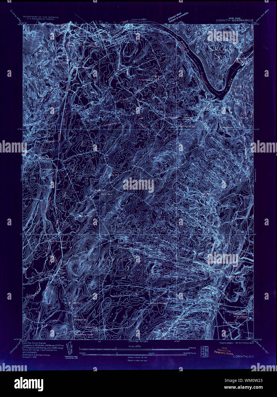 Map of corinth new york hires stock photography and images Alamy