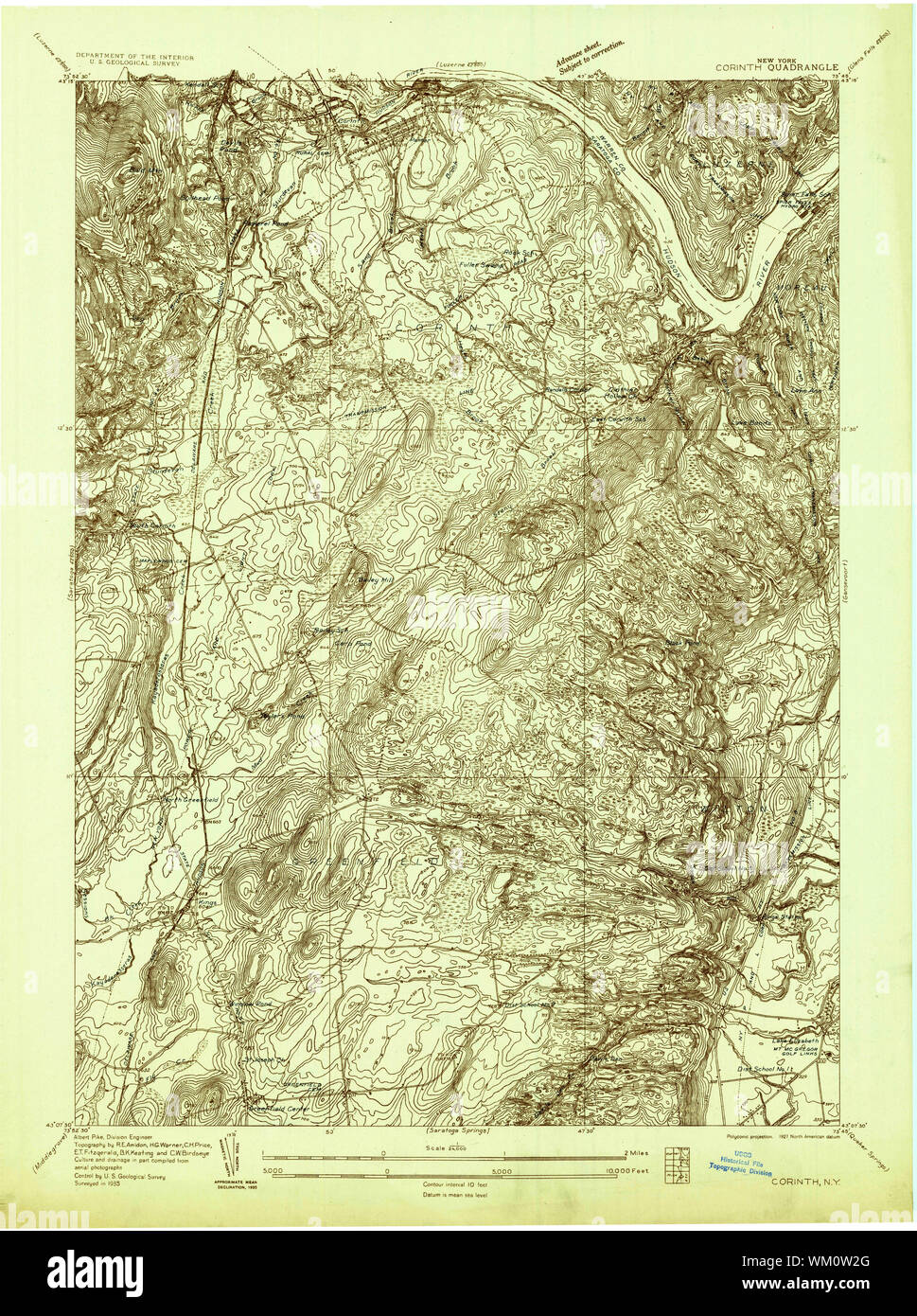 Map of corinth new york hires stock photography and images Alamy