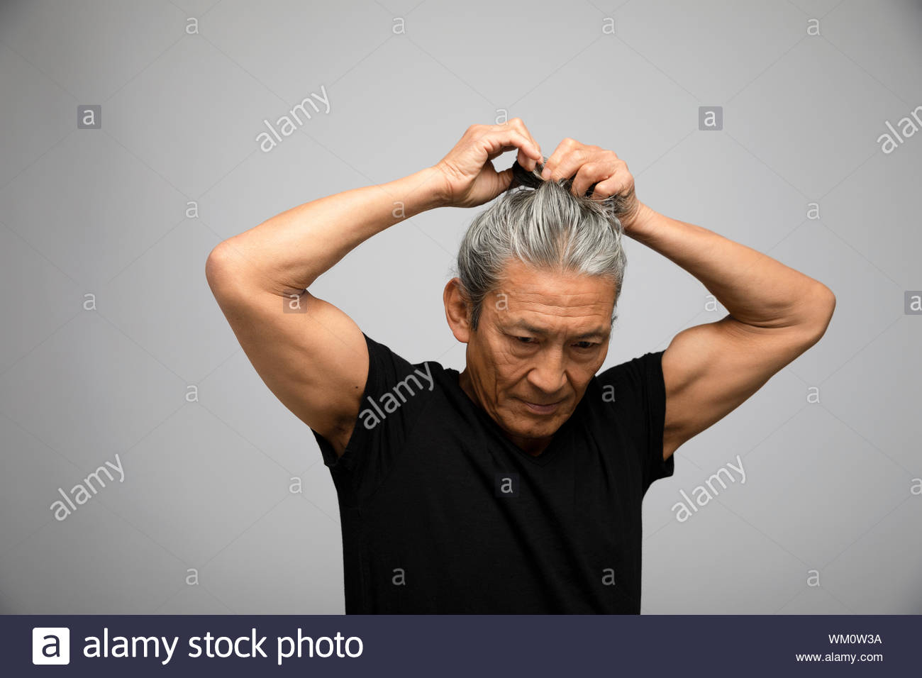 Hairstyle Bun Stock Photos Hairstyle Bun Stock Images Alamy