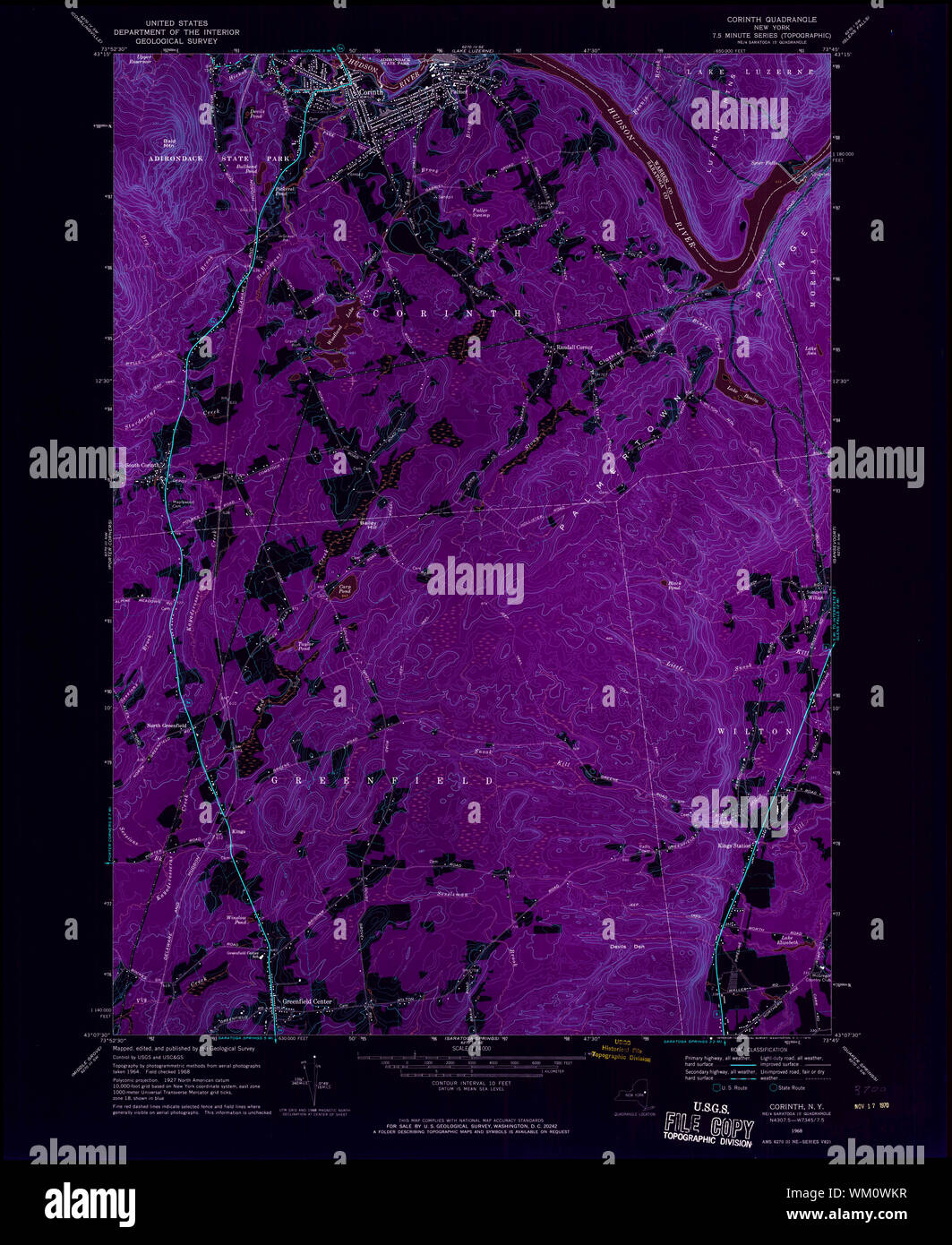 Map of corinth new york hires stock photography and images Alamy