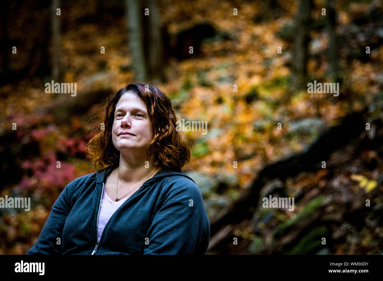 Mature woman in forest hi-res stock photography and images - Alamy