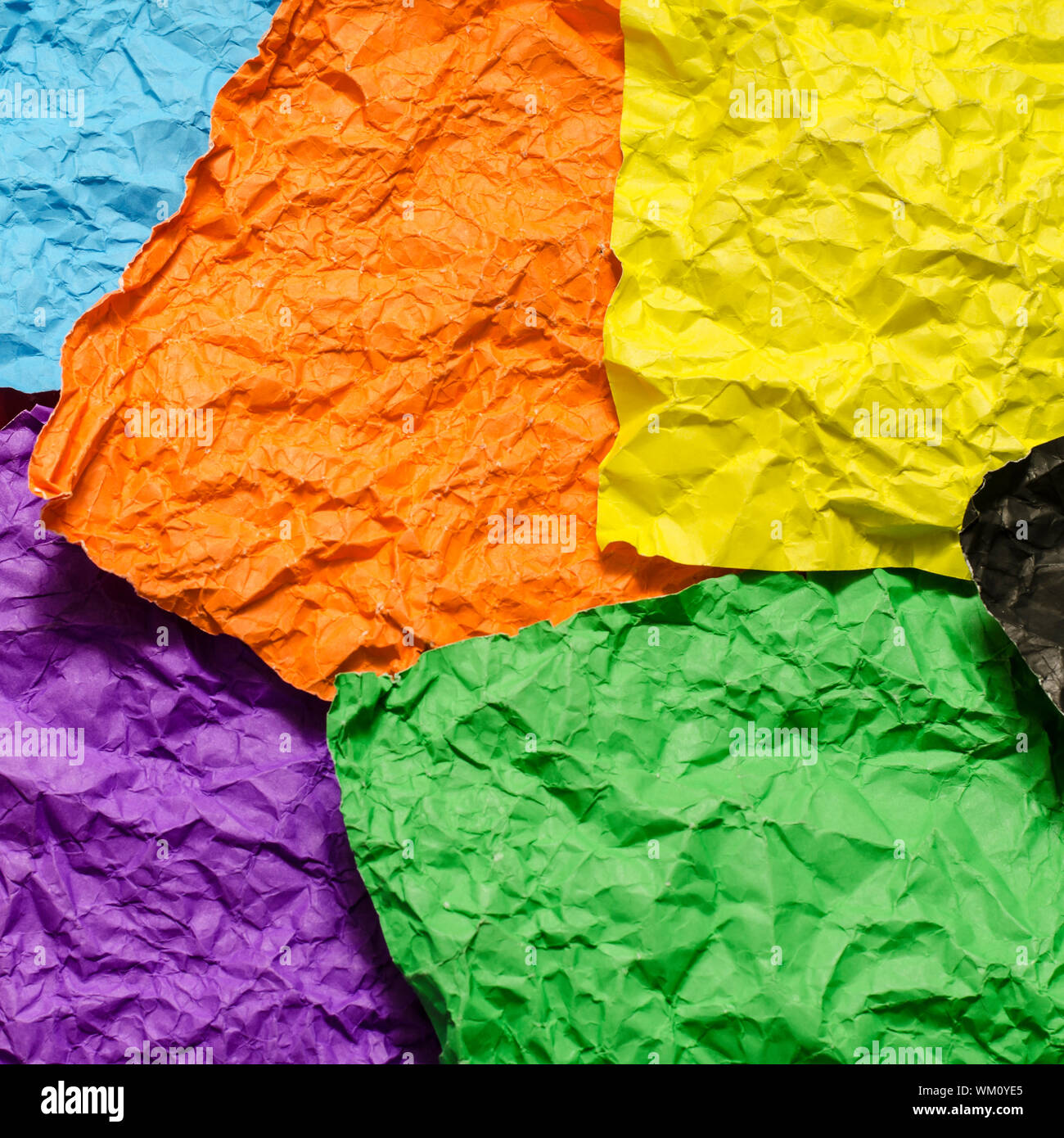 colour crumpled paper texture Stock Photo - Alamy