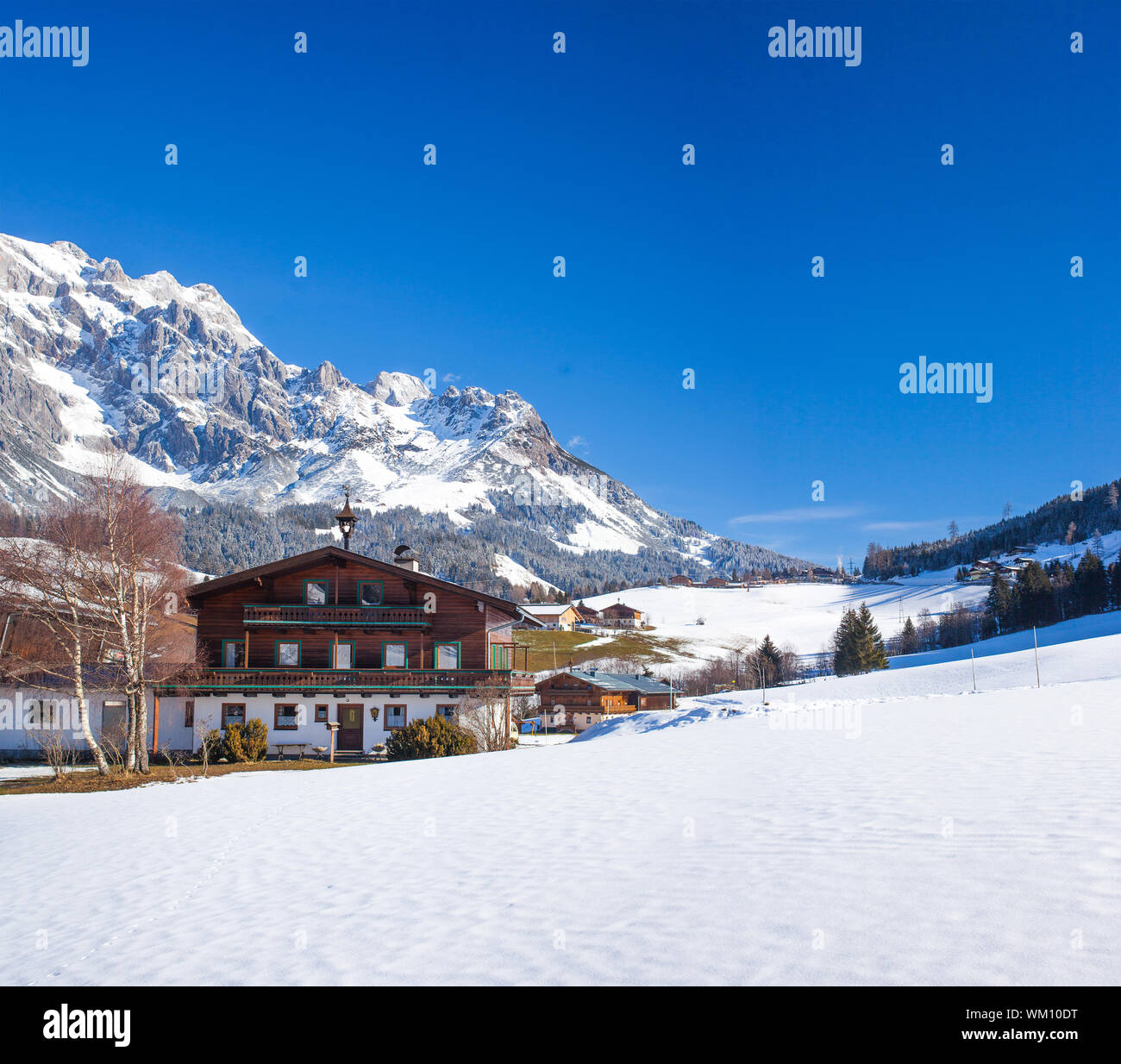Winter in the Alps, Austria. Panorama shot Stock Photo - Alamy