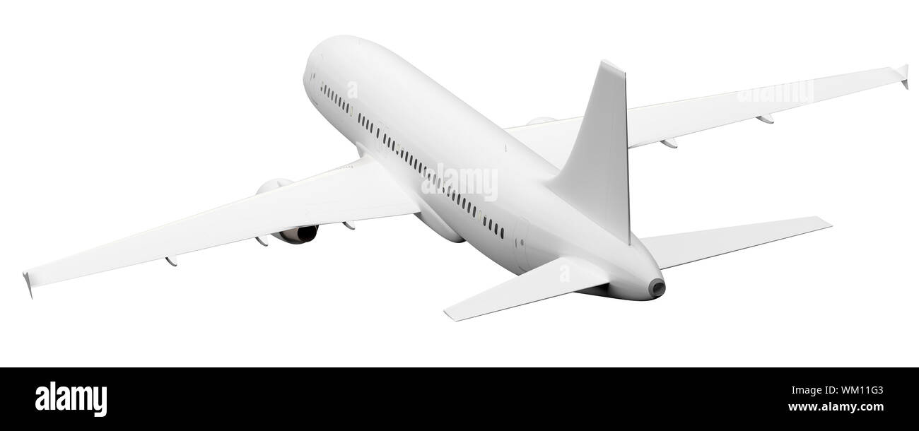 An image of a plane rear view isolated on white Stock Photo Alamy
