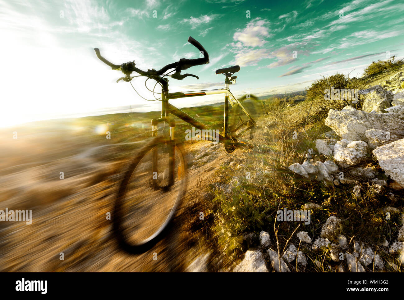 mountain bike and sport Stock Photo Alamy