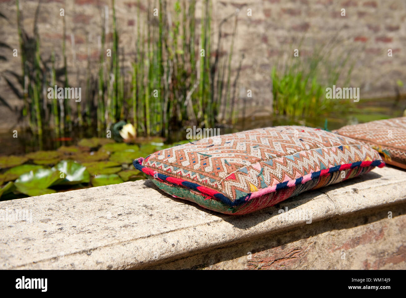 Resting On A Bench In The Asian Garden Stock Photo 270474241 Alamy
