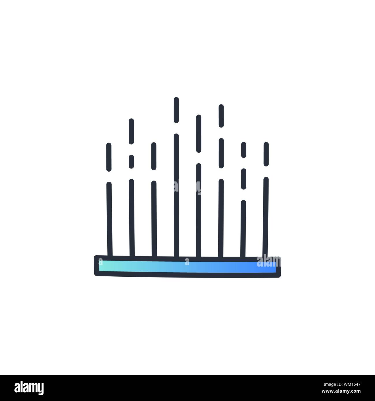 music sound wav simple outline colorful icon isolated on white Stock Vector Image &amp; Art - Alamy