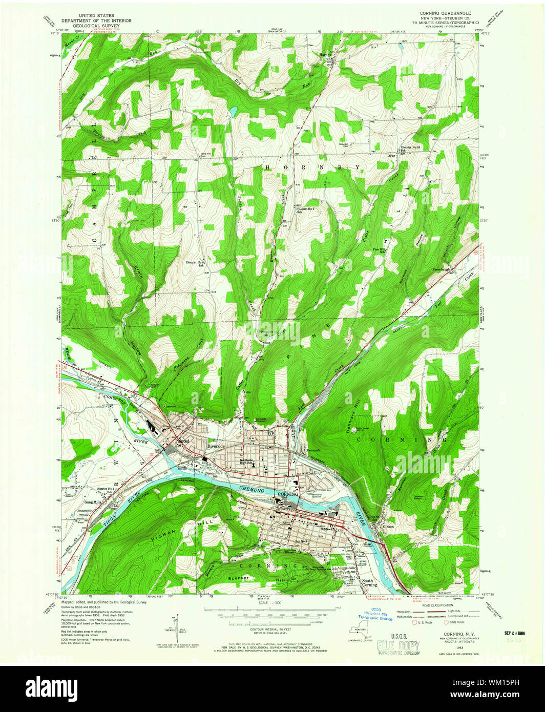 Corning new york map hires stock photography and images Alamy