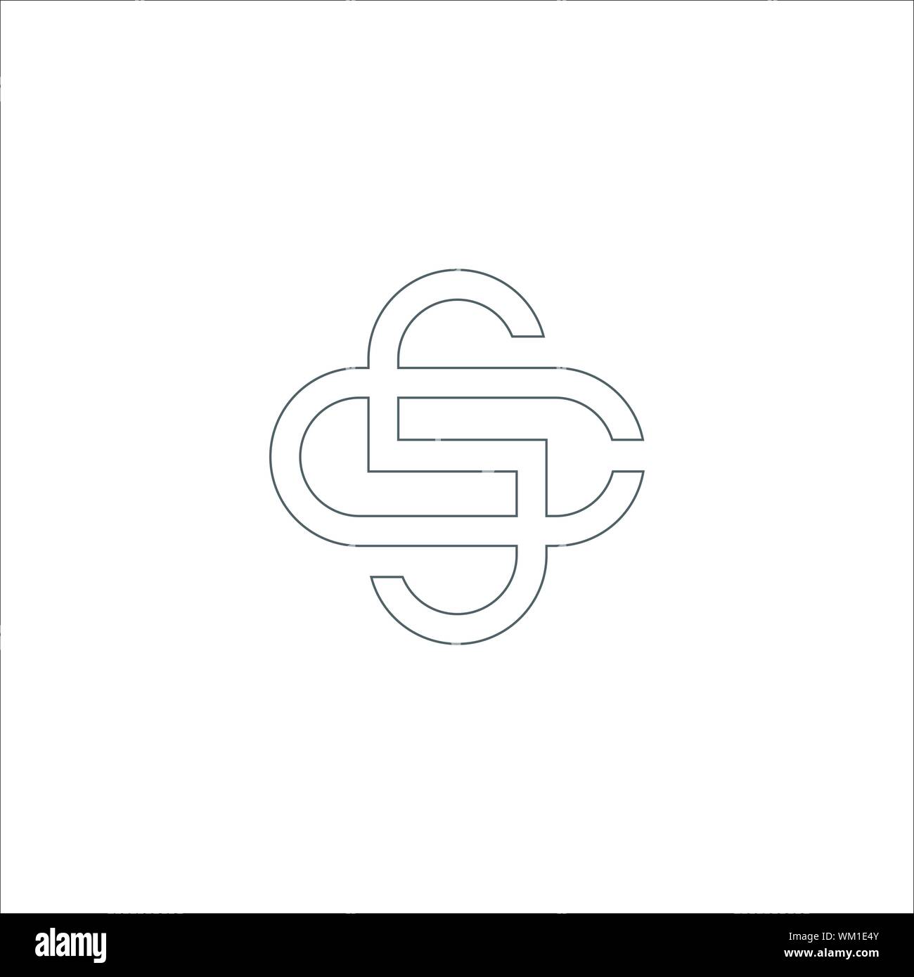 CS and SC creative initial based letter icon logo vector designs Stock ...