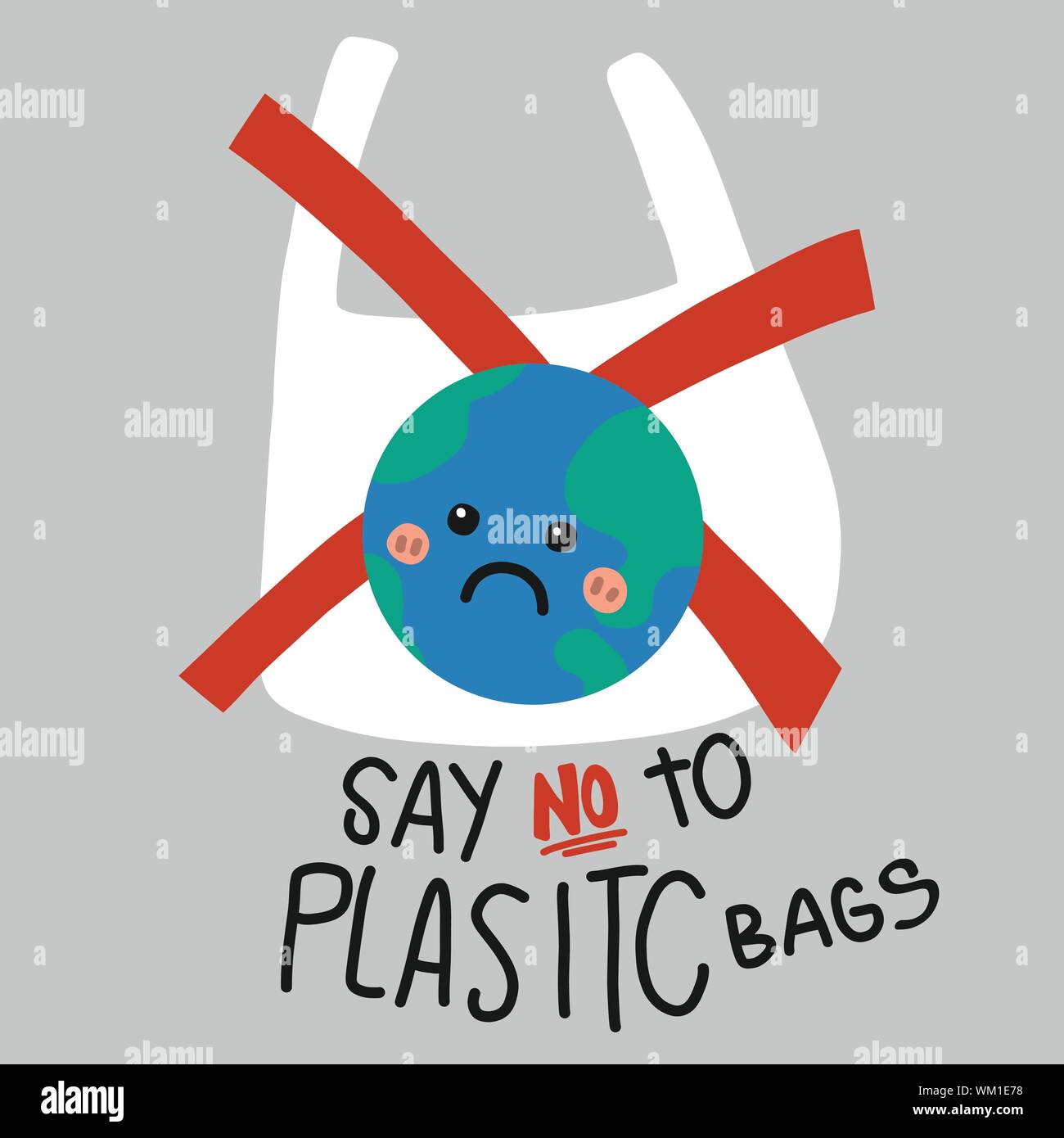 Say no to plastic bag sad earth cartoon vector illustration Stock Vector Image & Art - Alamy Say no to plastic bag sad earth cartoon vector illustration Stock Vector Image & Art - Alamy