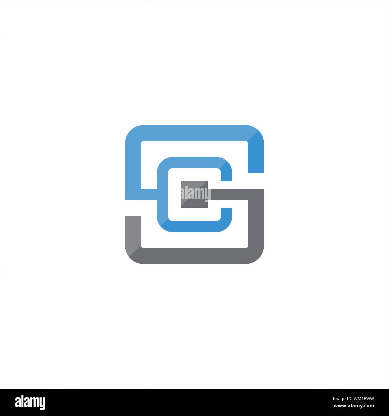 CS and SC creative initial based letter icon logo vector designs Stock Vector
