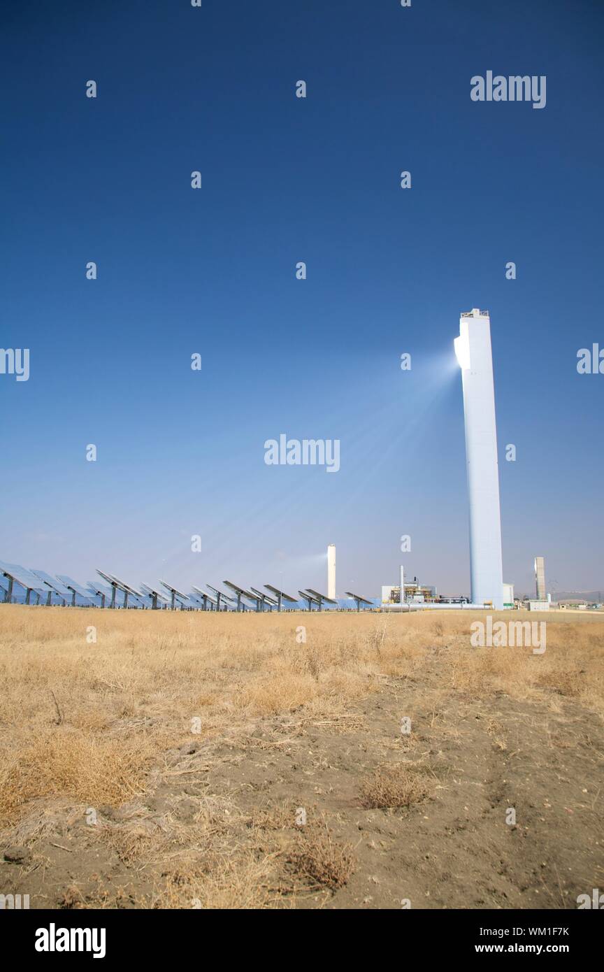 solar power station at sanlucar in seville spain Stock Photo - Alamy