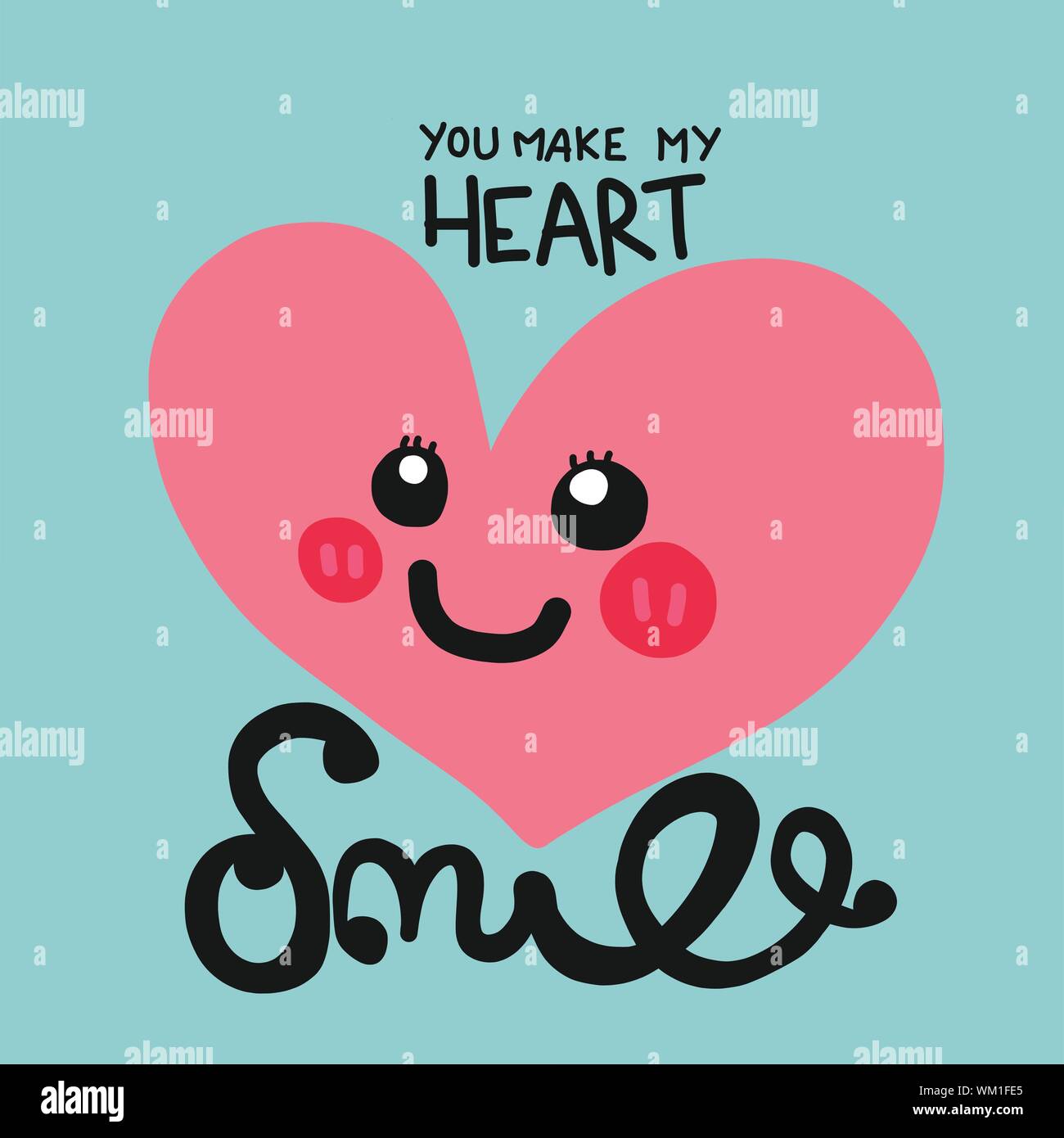 You Make My Heart Smile Word And Cartoon Lettering Vector Illustration Stock Vector Image Art Alamy You Make My Heart Smile Word And Cartoon Lettering Vector Illustration Stock Vector Image Art Alamy
