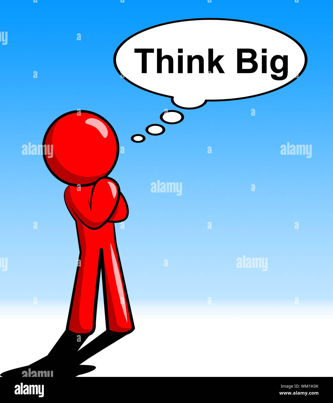 Think Big Not Task Think Big Meaning Plan Of Action And Planning Stock Photo - Alamy