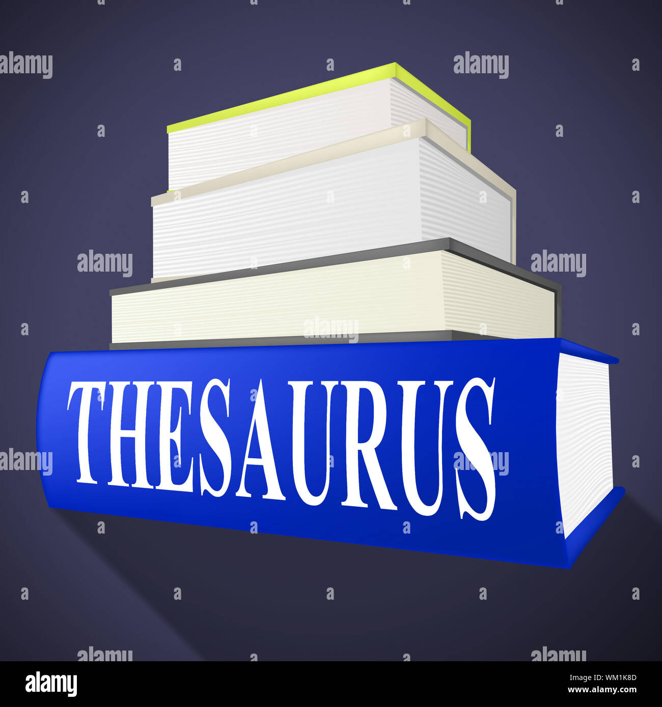 Thesaurus Book Representing Dictionaries Synonym And Information Stock Photo