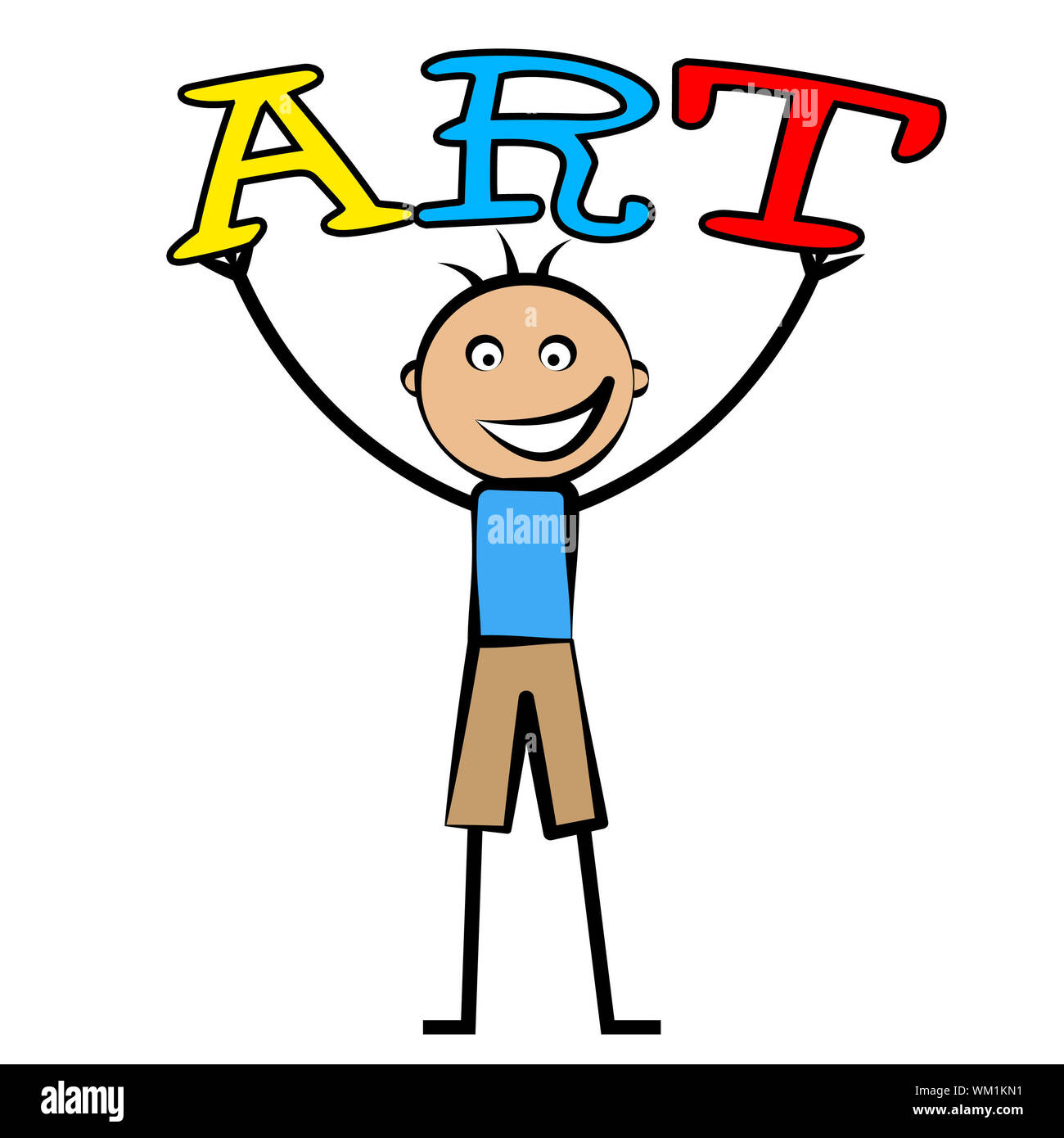 Kids Art Meaning Artistic Creative And Painting Stock Photo Alamy