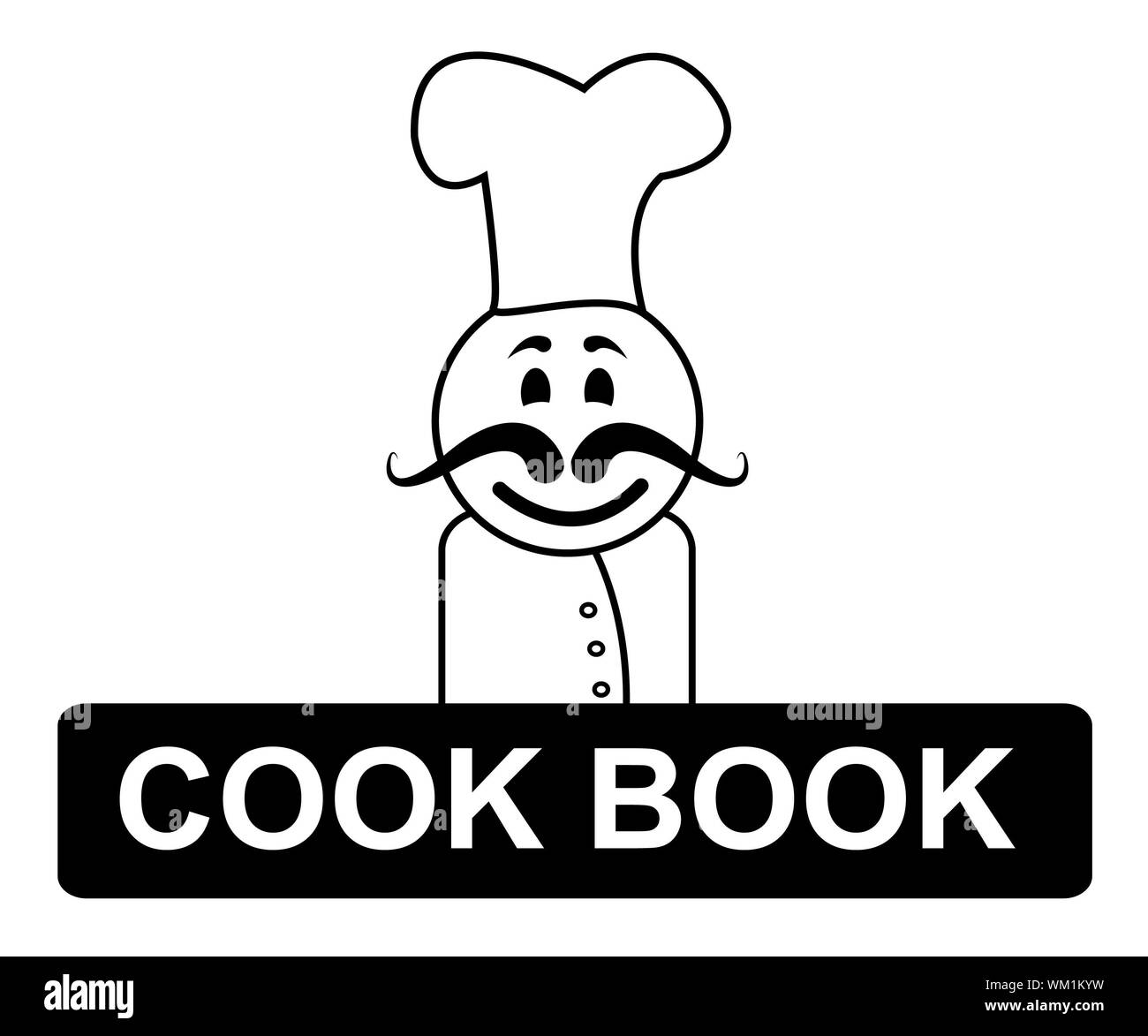 Cook Book Chef Meaning Cooking In Kitchen And Recipe Stock Photo Alamy