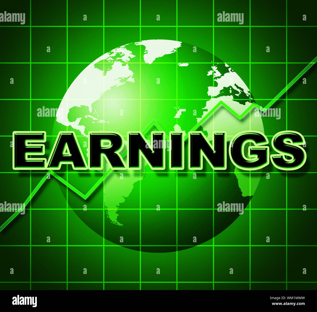 Earnings Graph Representing Infograph Statistical And Graphs Stock