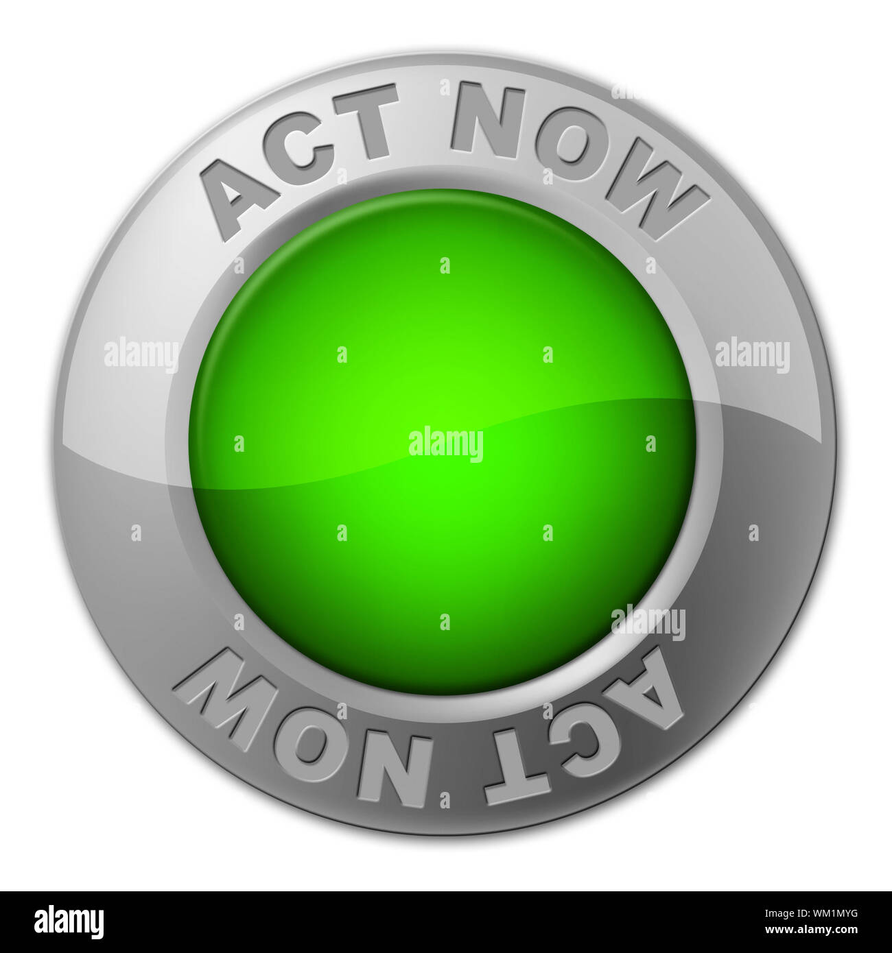 Act Now Button Representing At The Moment And Action Stock Photo