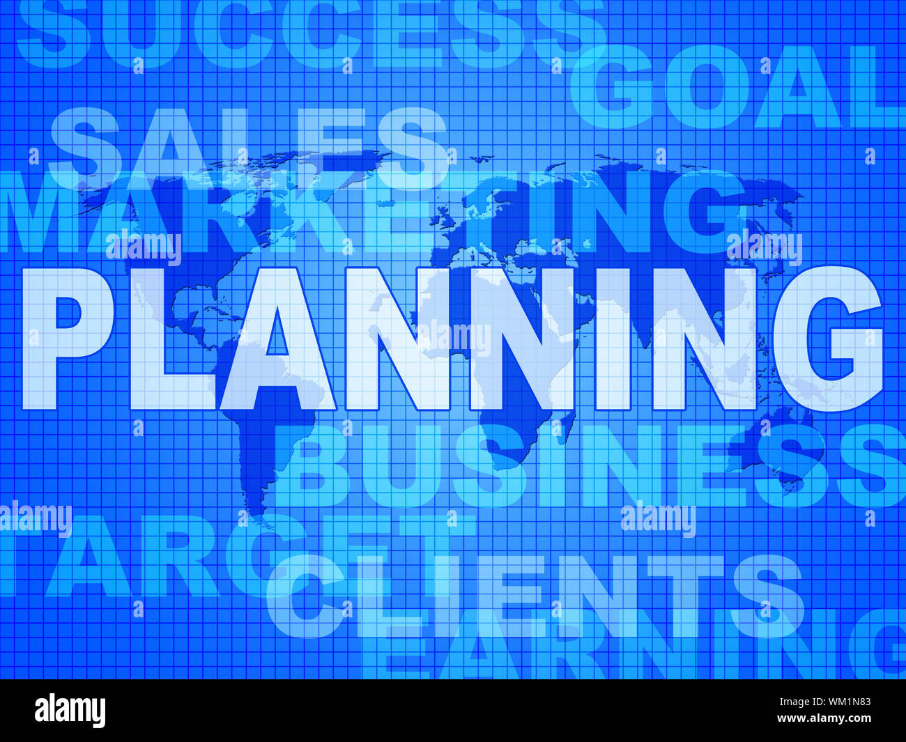 Planning Words Meaning Target Goal And Missions Stock Photo Alamy