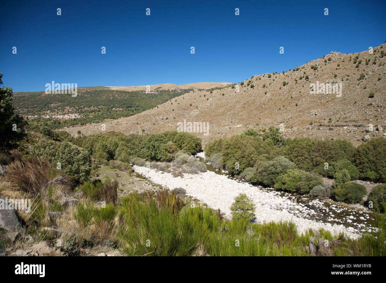 river at gredos mountains in avila spain Stock Photo - Alamy