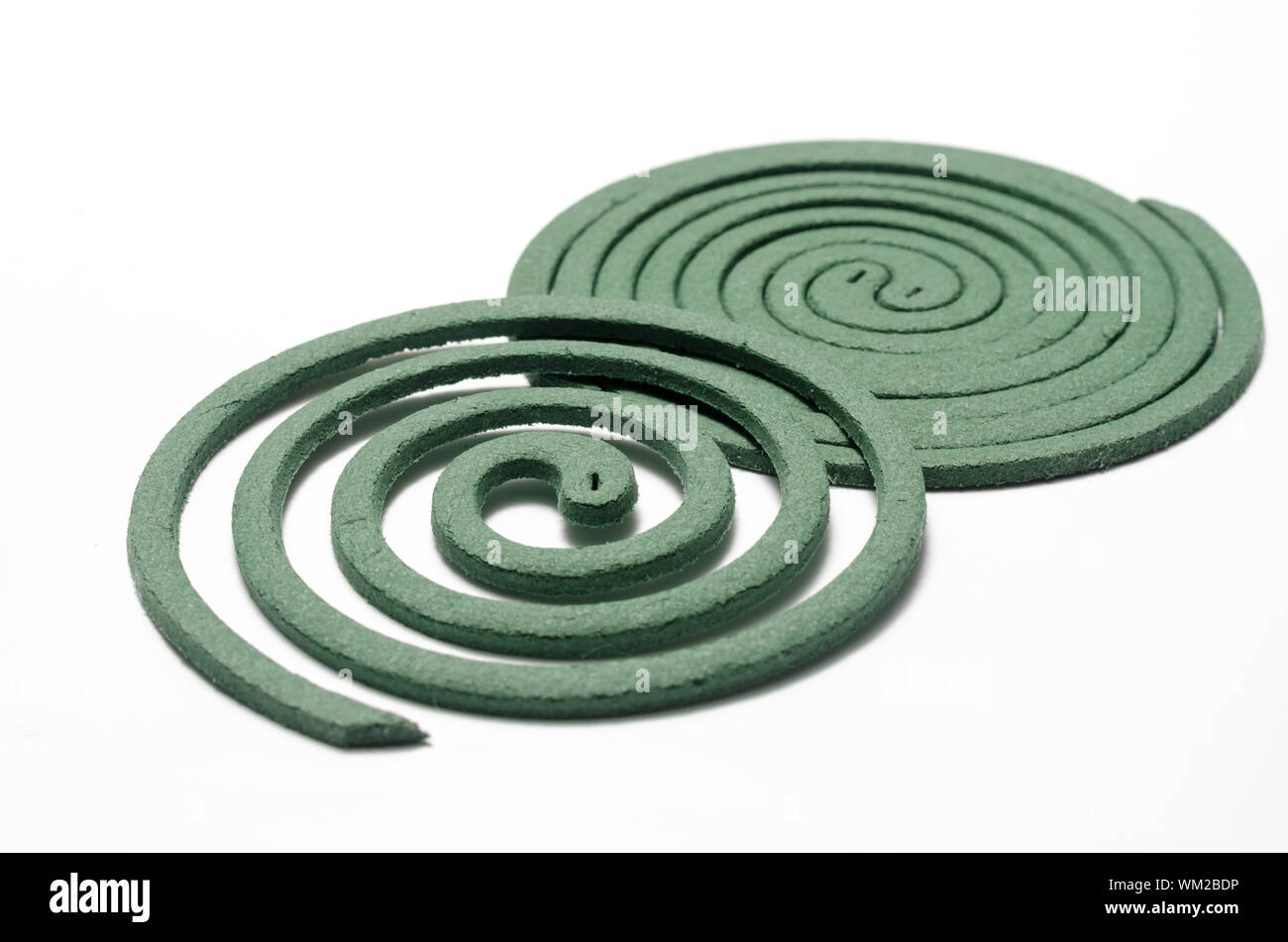 mosquito coil on a white background Stock Photo
