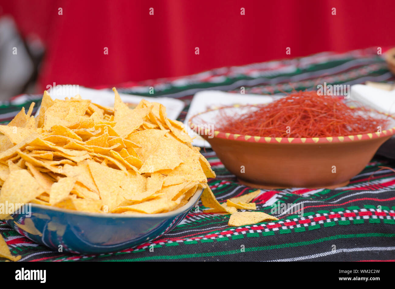 Maxican stand with tortilla chips Stock Photo Alamy