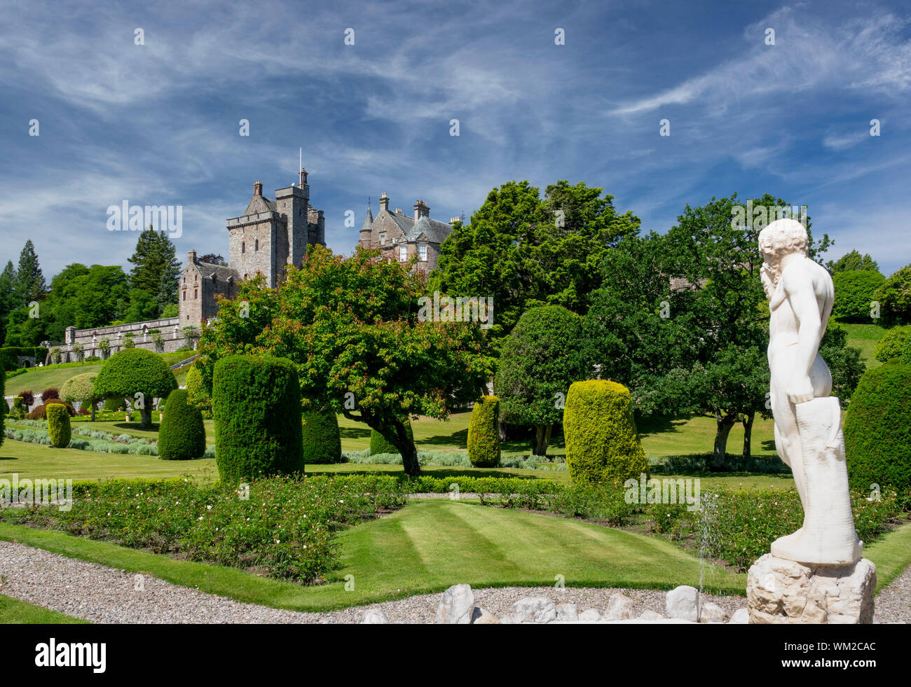 Drummond Castle from the gardens, Perthshire, Scotland, UK Stock Photo Alamy